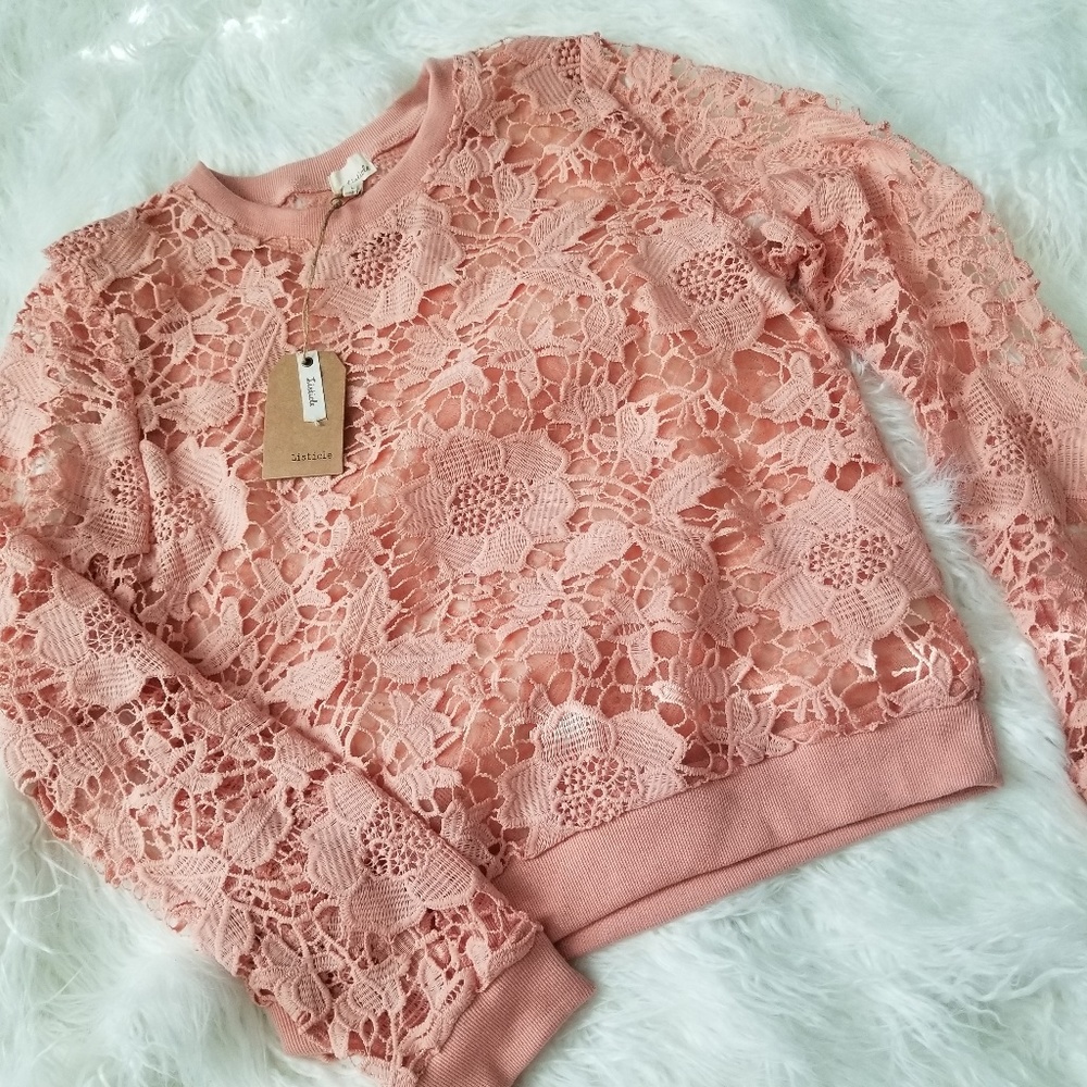 Listicle Lace Long Sleeve Top Shirt